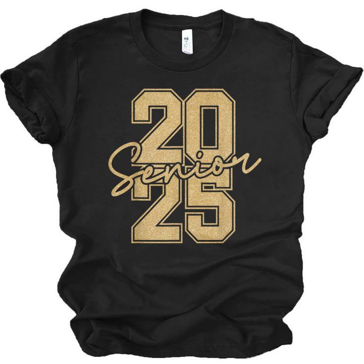 Senior 2025 Class Of 2025 Gold Senior Graduation Unisex Jersey T-Shirt