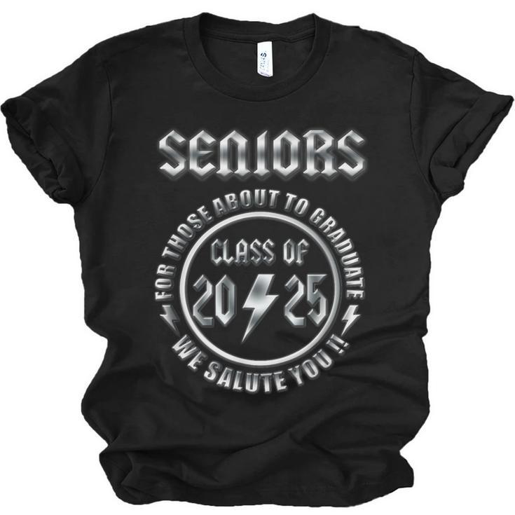Senior 2025 Classic Rock Graduation We Salute You Unisex Jersey T-Shirt