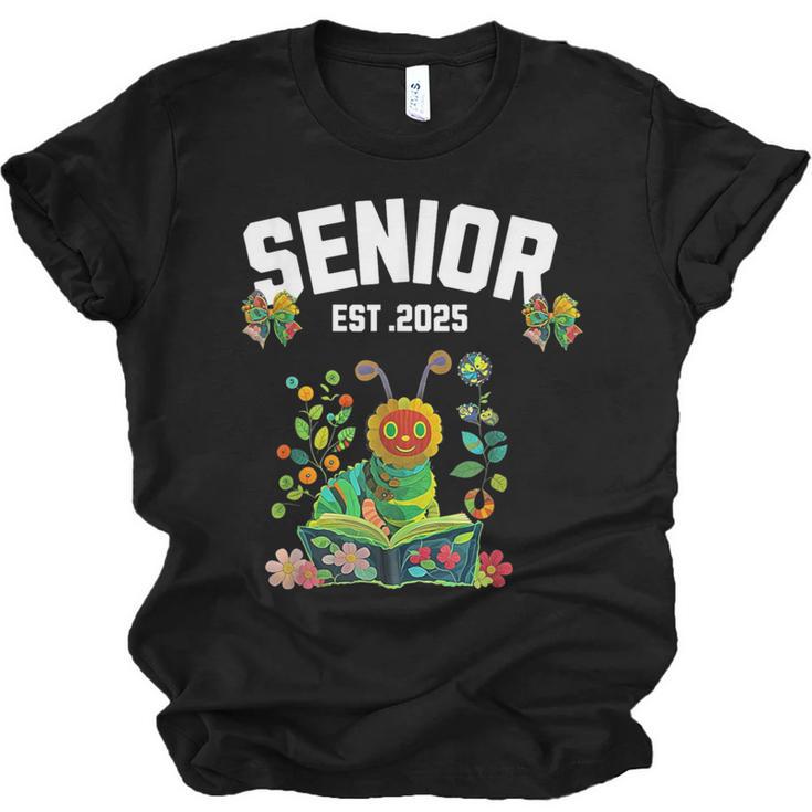 Senior 2025 Graduation Caterpillar For Kids Cute Coquette Unisex Jersey T-Shirt