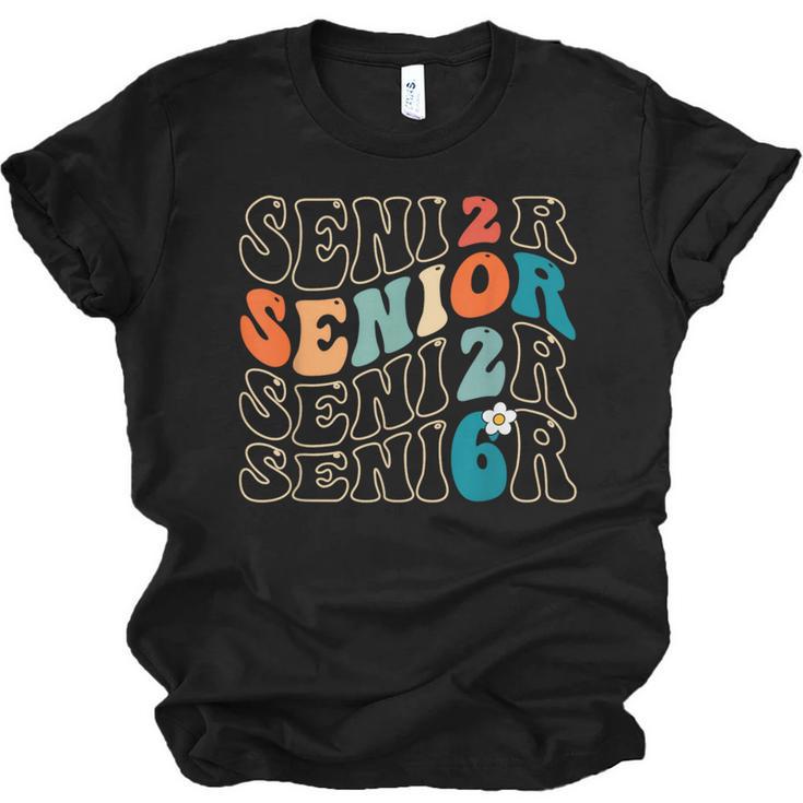 Senior 2026 Class Of 2026 Retro Groovy Graduation Grad Women Unisex Jersey T-Shirt