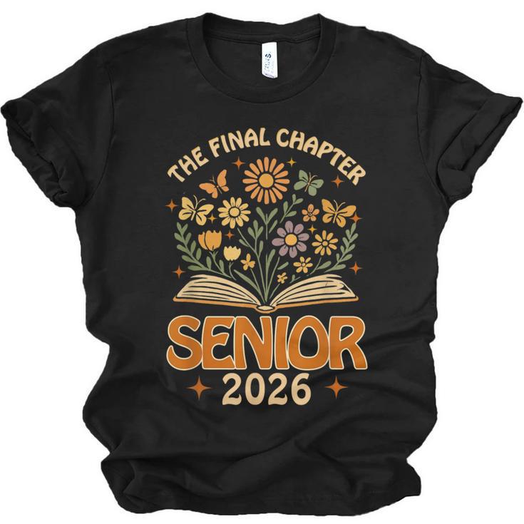 Senior 2026 Final Chapter Retro Book Lover Last First Day Unisex Jersey T-Shirt