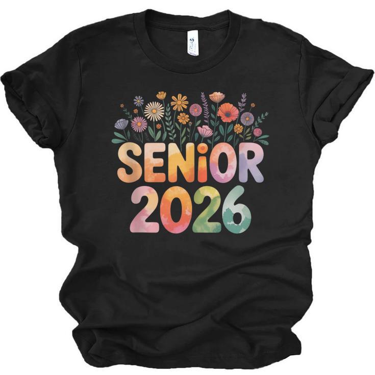 Senior 2026 Groovy Retro Grad Class Of 2026 Graduation Kids Unisex Jersey T-Shirt