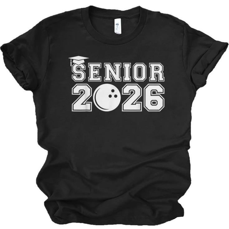 Senior Bowling Class Of 2026 Graduation School Graduate Unisex Jersey T-Shirt