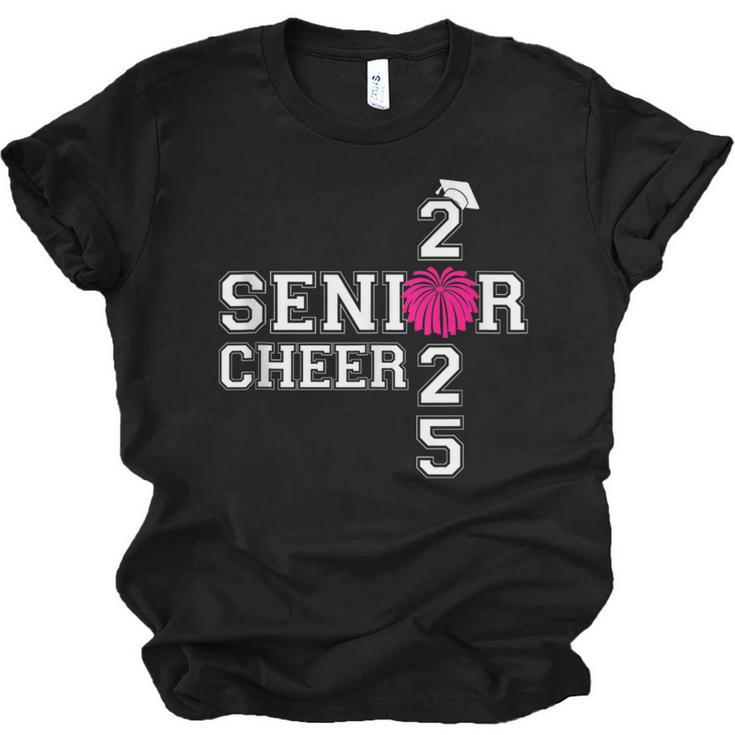 Senior Cheerleader Cheer Class Of 2025 Graduation Graduate Unisex Jersey T-Shirt