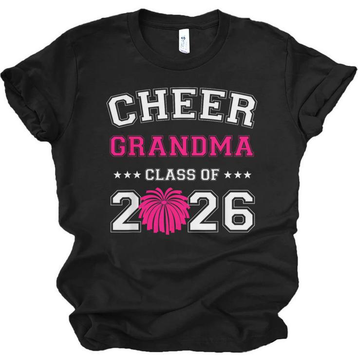 Senior Cheerleader Grandma Cheer Class Of 2026 Graduation Unisex Jersey T-Shirt