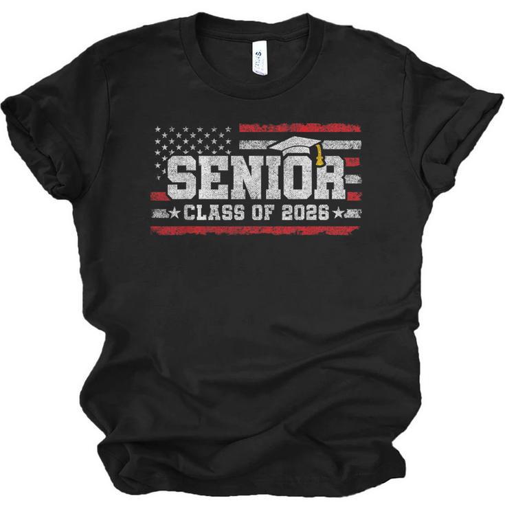 Senior Class 2026 Graduation American Flag Senior 2026 Unisex Jersey T-Shirt