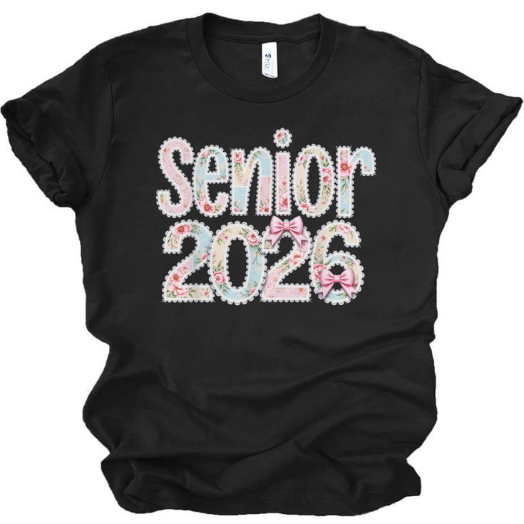 Senior Class Of 2026 Graduation 2026 Coquette Pink Bow Cute Unisex Jersey T-Shirt