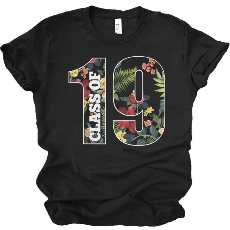 Senior Floral Class Of 2019 Shirt Graduation Idea Unisex Jersey T-Shirt
