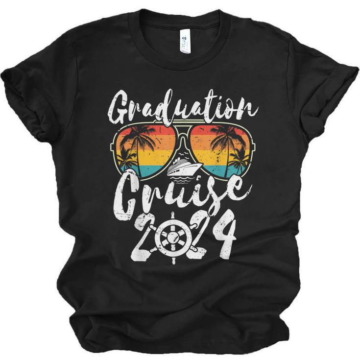 Senior Graduation Trip Cruise 2024 Retro Ship Party Cruise Unisex Jersey T-Shirt