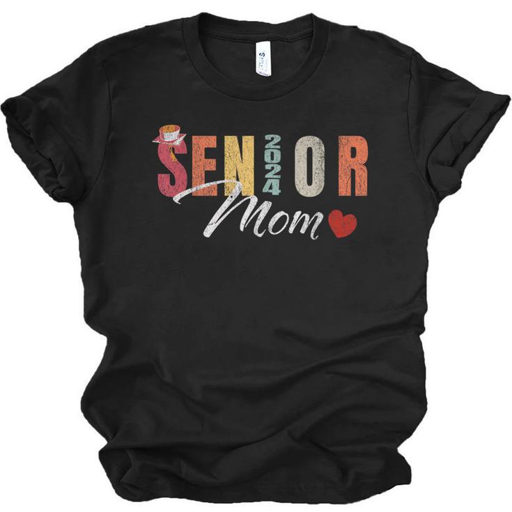 Senior Mom 2024 Graduation Heart Class Of 2024 Unisex Jersey T-Shirt