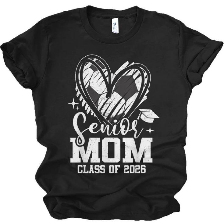 Senior Mom Class Of 2026 Soccer Graduation Heart Unisex Jersey T-Shirt