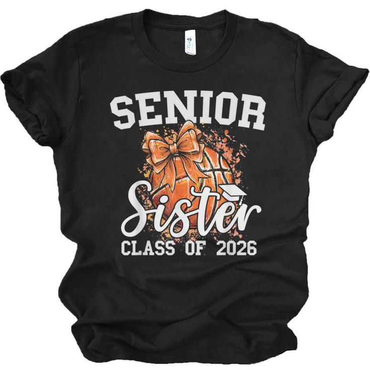 Senior Sister Class Of 2026 Coquette Basketball Graduation Unisex Jersey T-Shirt