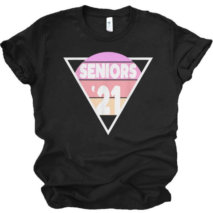 Seniors 2021 For Her Him Retro 21 Graduation Class Unisex Jersey T-Shirt