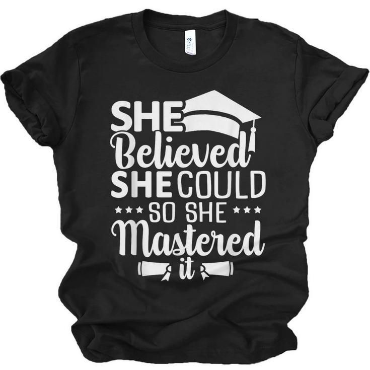 She Believed She Could So She Mastered It Graduation 2023 Unisex Jersey T-Shirt