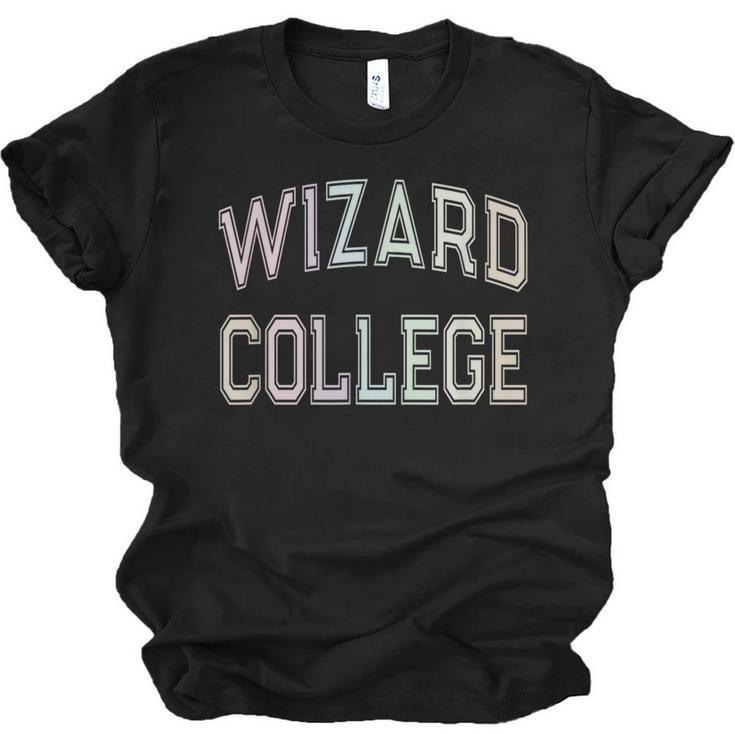 Silly Sarcastic WIZARD COLLEGE Introvert Anti Social School Unisex Jersey T-Shirt