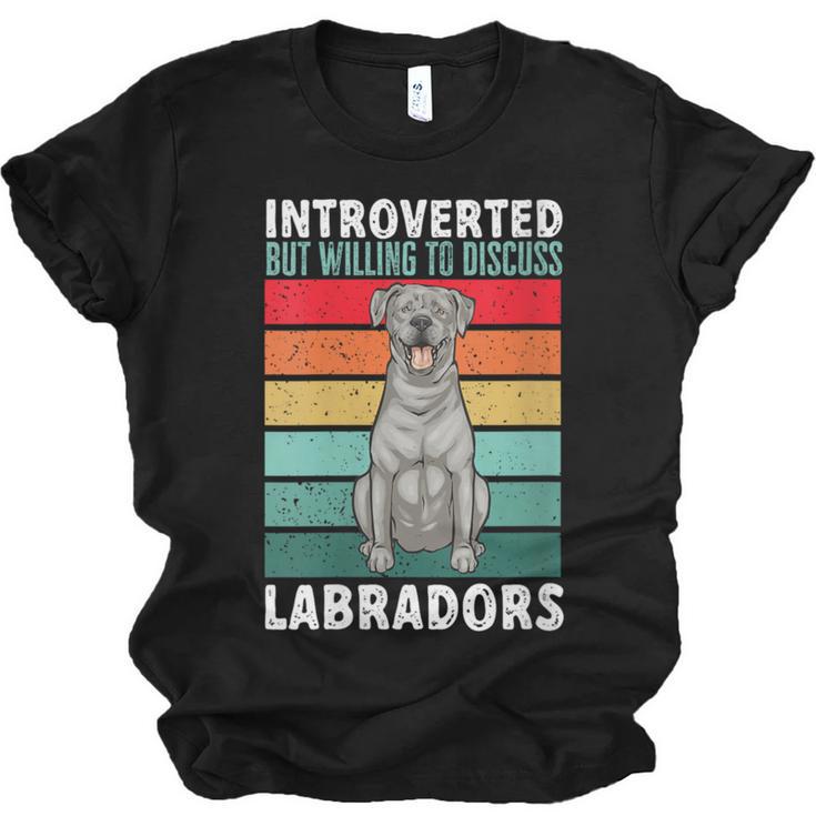 Silver Labrador Retriever Introvert Silver Lab Unisex Jersey T-Shirt