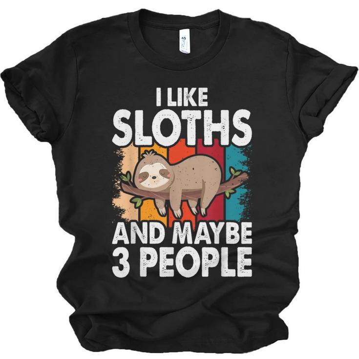 Sloth For Sloth Lover Men Women Kids Introvert Unisex Jersey T-Shirt