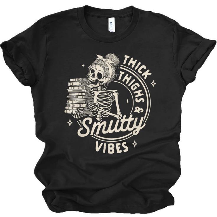 Smut Book Reader Spicy Romance Thick Thighs & Smutty Vibes Unisex Jersey T-Shirt