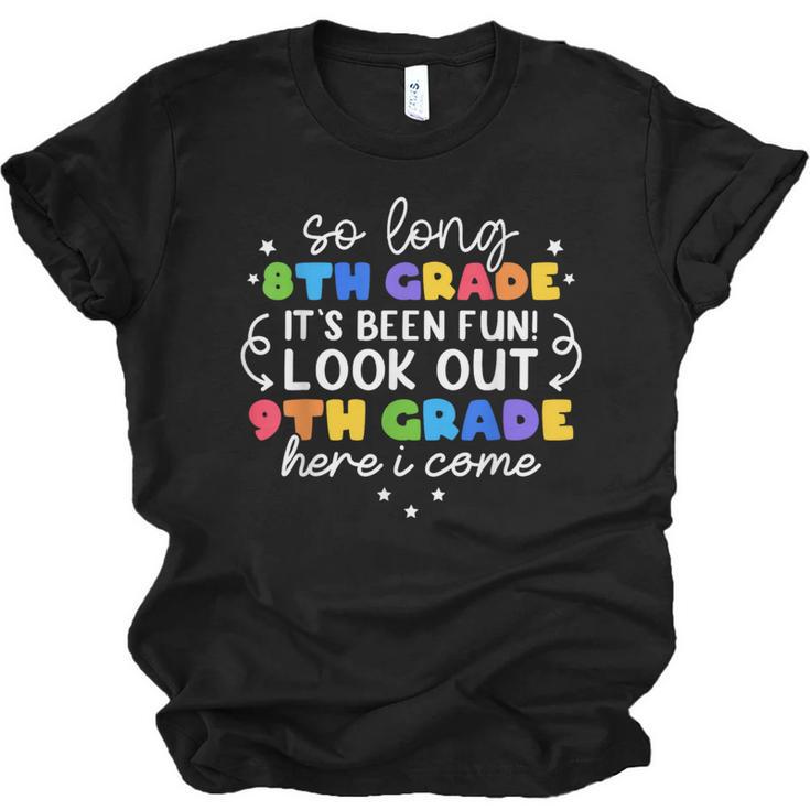 So Long 8th Grade 9th Grade Here I Come Graduation Cute Unisex Jersey T-Shirt