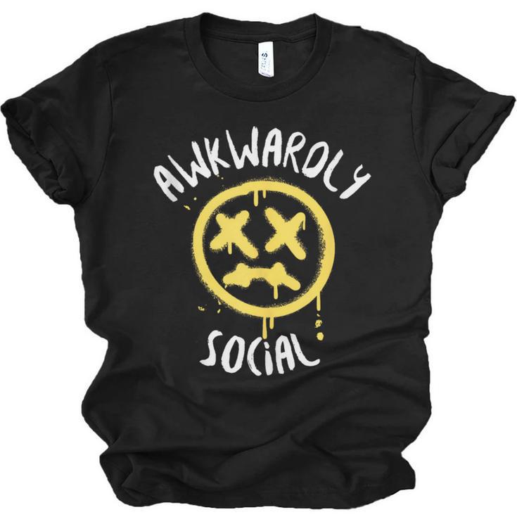 Socially Awkward Introvert Social Anxious Awkwardly Social Unisex Jersey T-Shirt