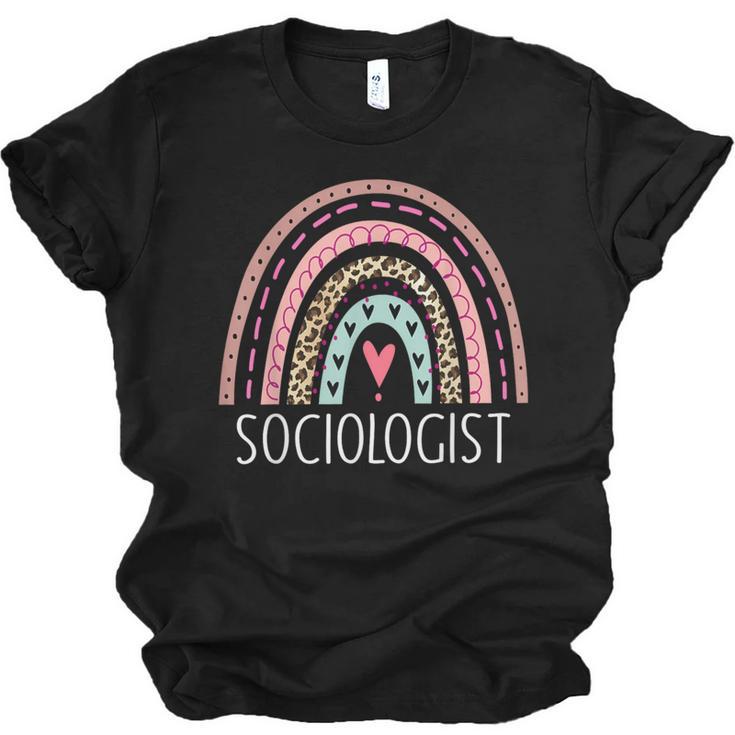 Sociologist Sociology Teacher Graduation Rainbow Unisex Jersey T-Shirt