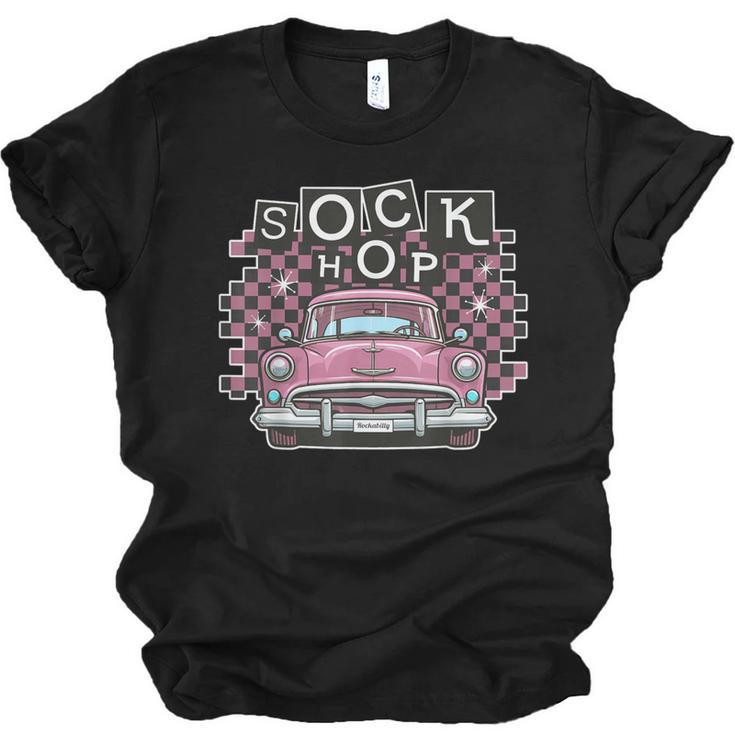 Sock Hop 50s Classic Car Nostalgia 1950s Greaser Unisex Jersey T-Shirt