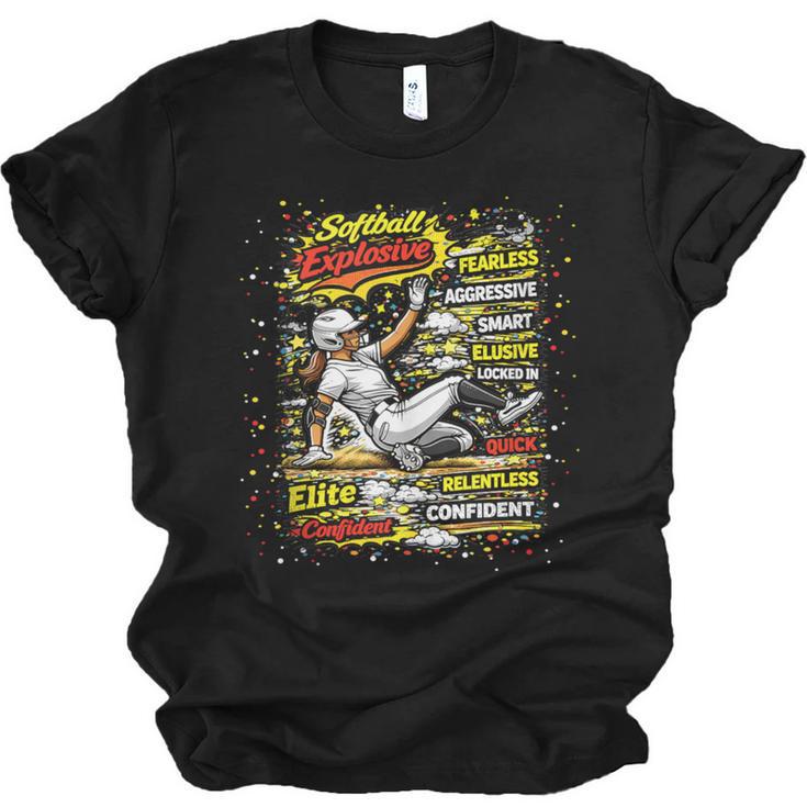 Softball Slider Pop Comic Book Art Best Traits Fast Elite Unisex Jersey T-Shirt