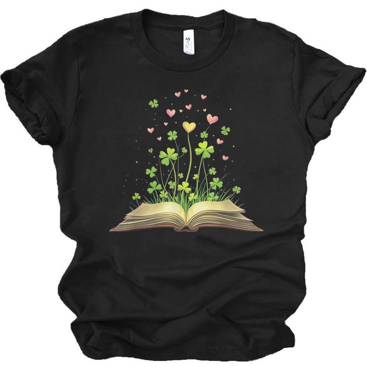 St Patricks Day Book Lover Librarian Core Shamrock Author Unisex Jersey T-Shirt