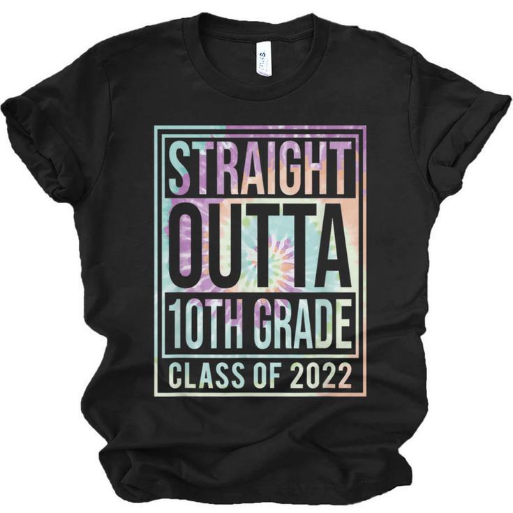 Straight Outta 10th Grade Class Of 2022 School Graduation Unisex Jersey T-Shirt