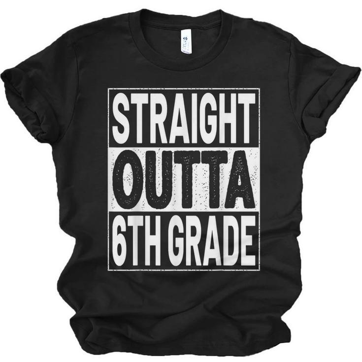 Straight Outta 6th Grade Graduation Sixth Grade Graduate Unisex Jersey T-Shirt