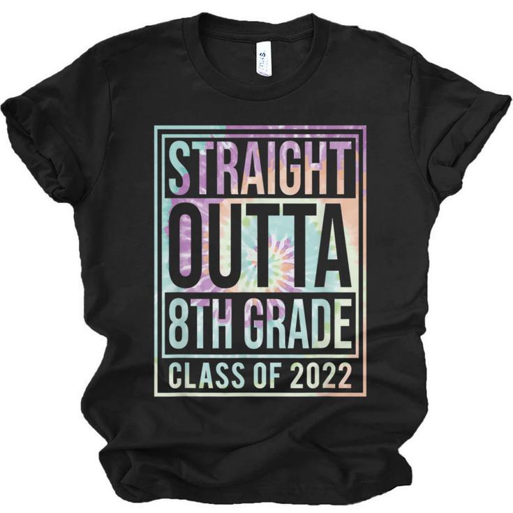 Straight Outta 8th Grade Class Of 2022 School Graduation Unisex Jersey T-Shirt