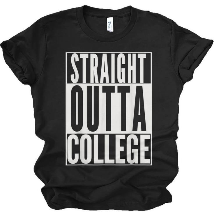 STRAIGHT OUTTA COLLEGE Graduation 2019 Her Him Women Unisex Jersey T-Shirt