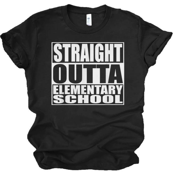 Straight Outta Elementary School Graduation Unisex Jersey T-Shirt