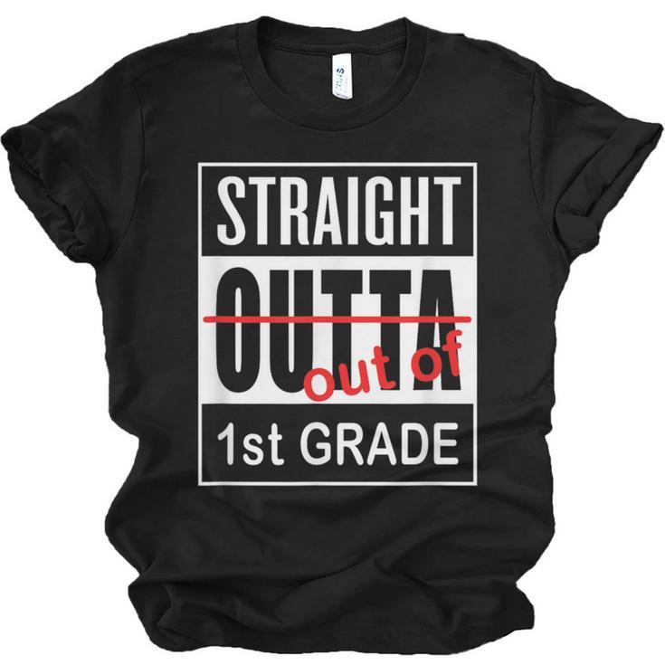 Straight Outta First Grade Graduation 1st Grade T Shirt Unisex Jersey T-Shirt