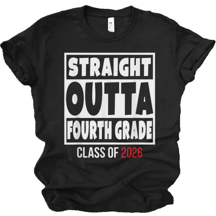 Straight Outta Fourth Grade Class Of 2026 Shirt Graduation Unisex Jersey T-Shirt