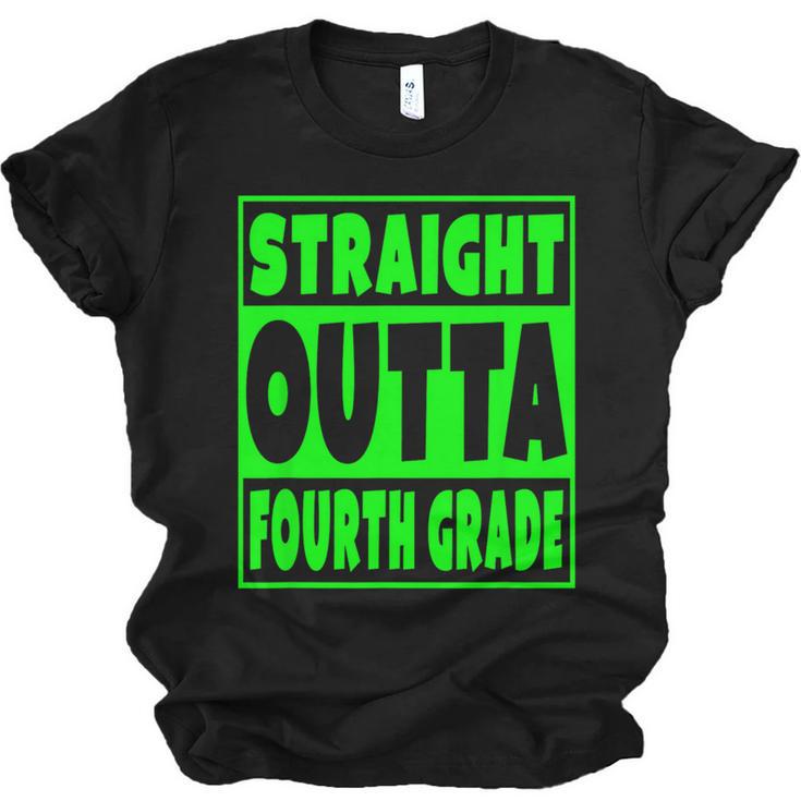 Straight Outta Fourth Grade Graduation Class Unisex Jersey T-Shirt