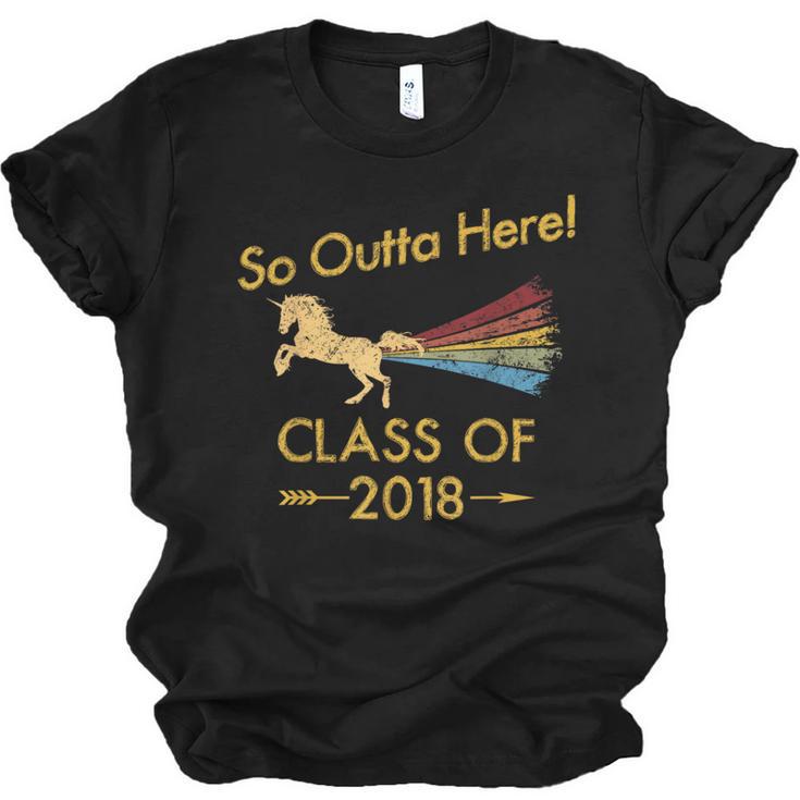 STRAIGHT OUTTA HIGH SCHOOL 2018 Grad Graduation Shirt Unisex Jersey T-Shirt