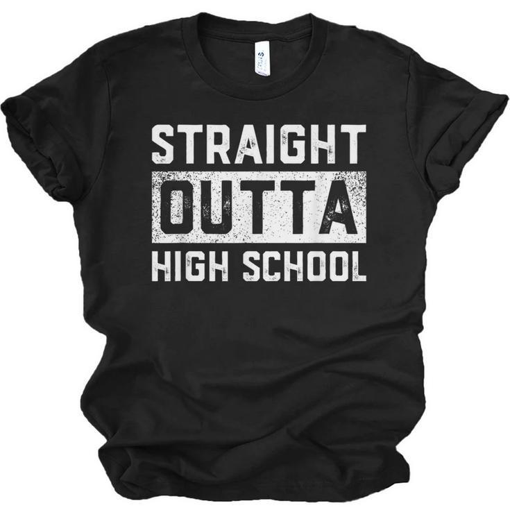 Straight Outta High School  Graduation Kid Unisex Jersey T-Shirt
