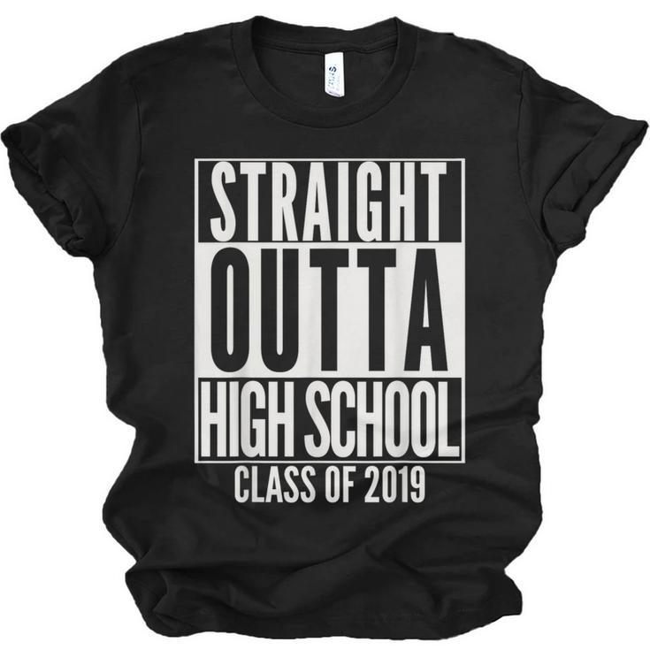 STRAIGHT OUTTA HIGH SCHOOL Senior 2019 Graduation Unisex Jersey T-Shirt