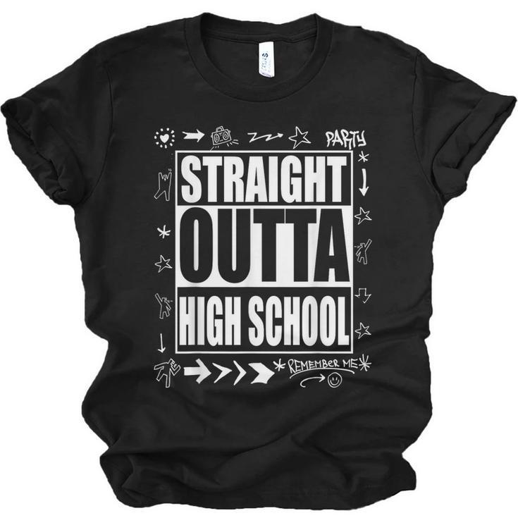 Straight Outta High School Shirt Cute Graduation Unisex Jersey T-Shirt