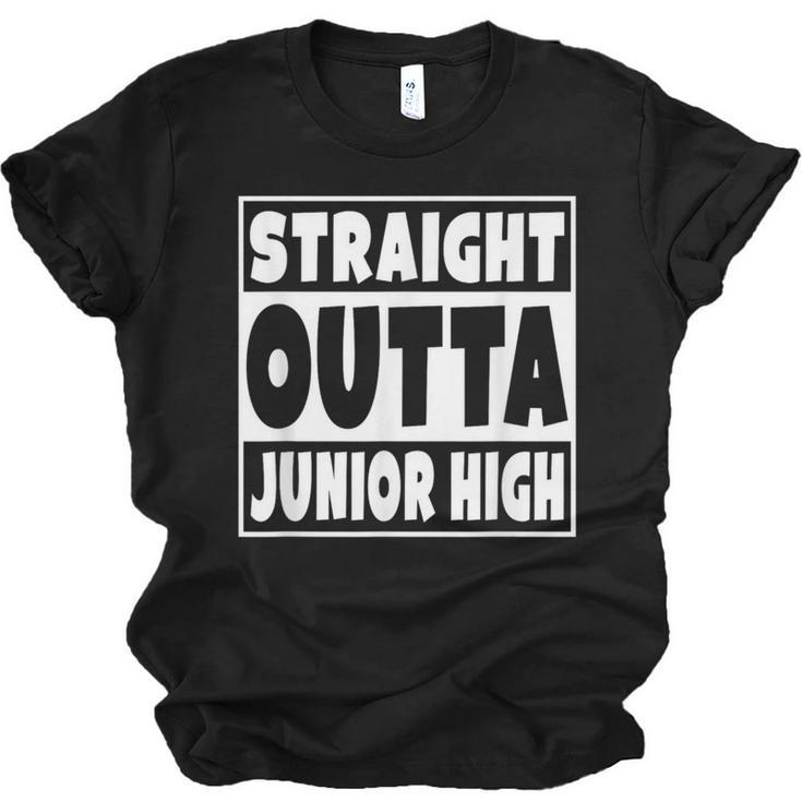 Straight Outta Junior High 8th Grade Graduation Unisex Jersey T-Shirt