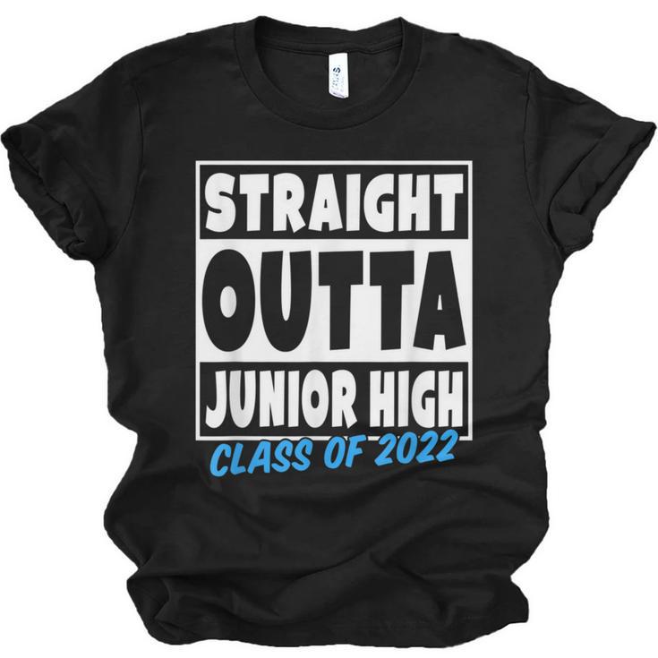 Straight Outta Junior High School Graduation Class Of 2022 Unisex Jersey T-Shirt