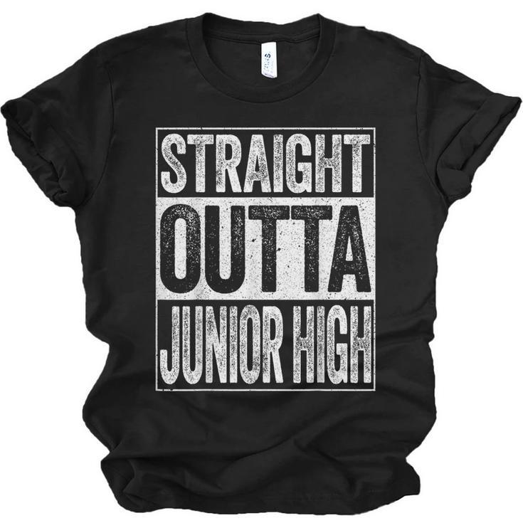 Straight Outta Junior High Shirt Graduation Unisex Jersey T-Shirt