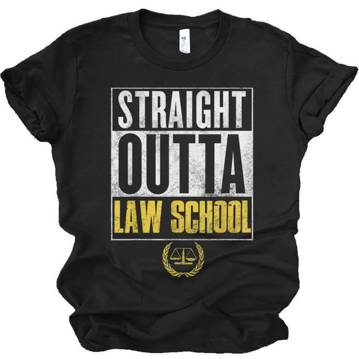 Straight Outta Law School Graduation Tshirt Law School Unisex Jersey T-Shirt