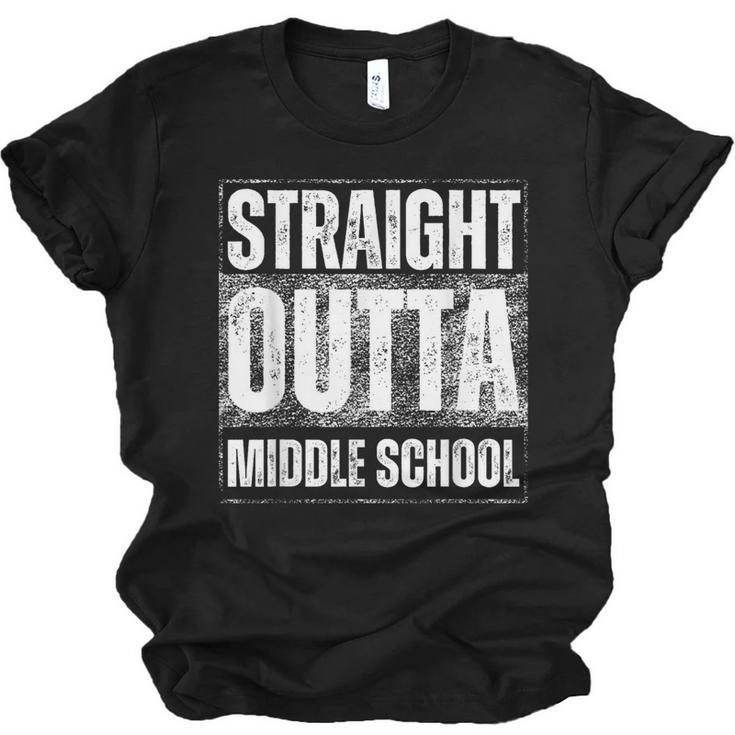 Straight Outta Middle School Class Of 2024 Graduation Unisex Jersey T-Shirt