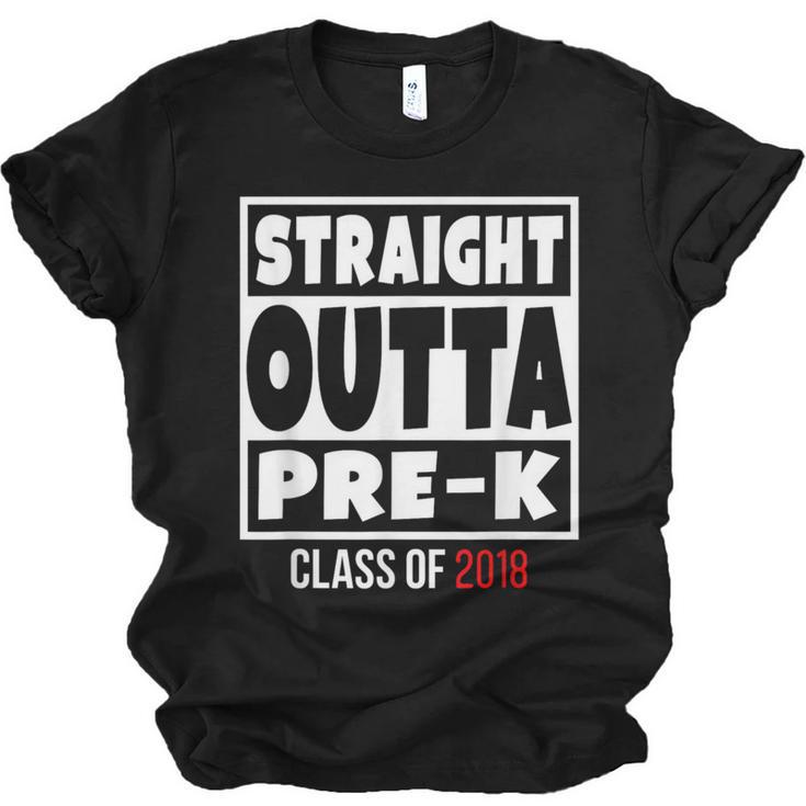 Straight Outta Pre-K Class Of 2018 Shirt Graduation Unisex Jersey T-Shirt