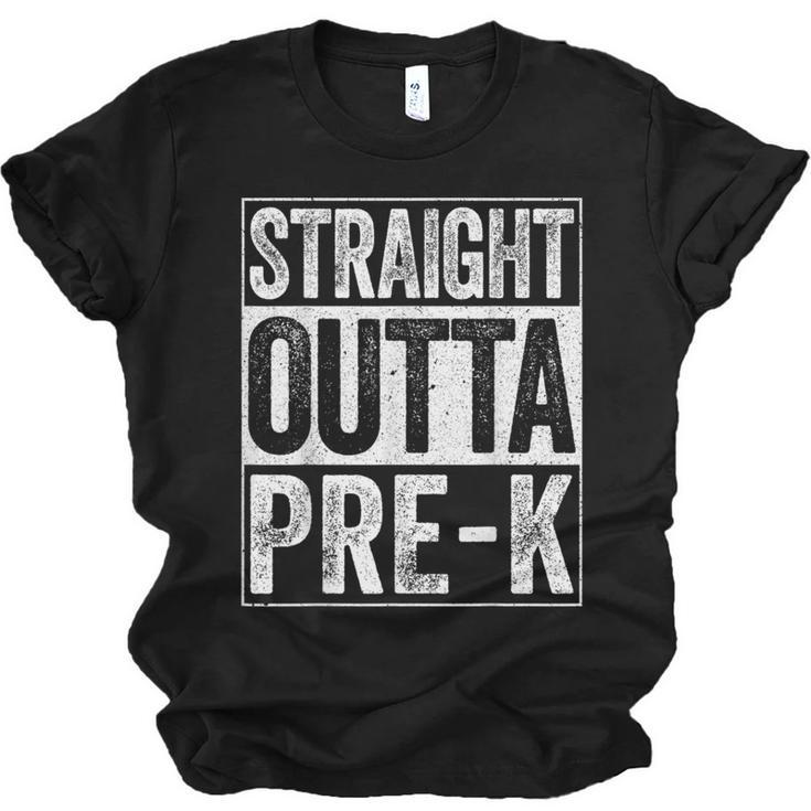 Straight Outta Pre-K Shirt Preschool Boy Girl Graduation Unisex Jersey T-Shirt
