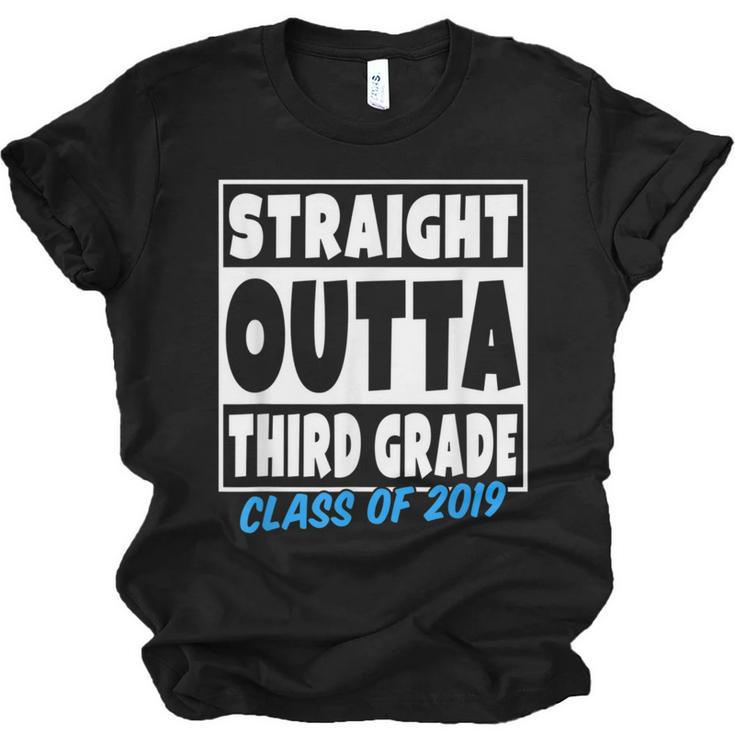 Straight Outta Third Grade Class Of 2019 Graduation Unisex Jersey T-Shirt