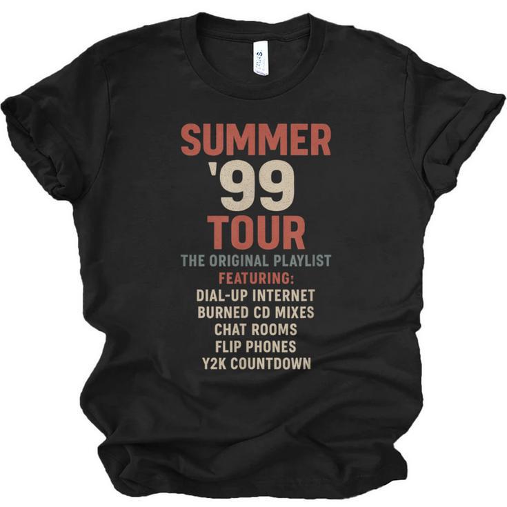 Summer 99 Tour Original Playlist Retro Nostalgia Unisex Jersey T-Shirt