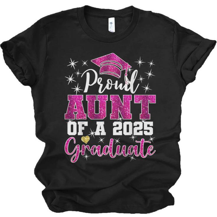 Super Proud Aunt Of 2025 Graduate Senior Graduation Family Unisex Jersey T-Shirt